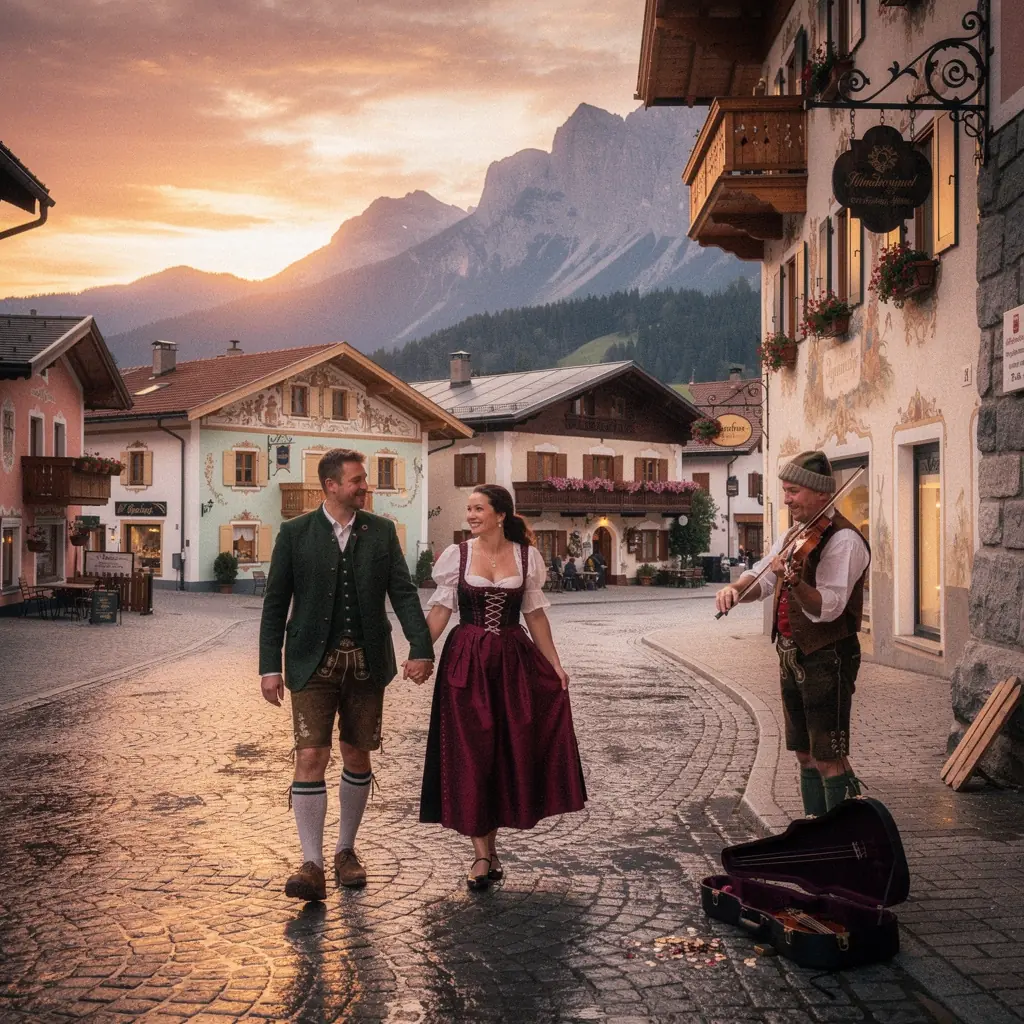 Traditionelle Geigenbauerwerkstatt in Mittenwald mit Holzwerkzeugen und Materialien.